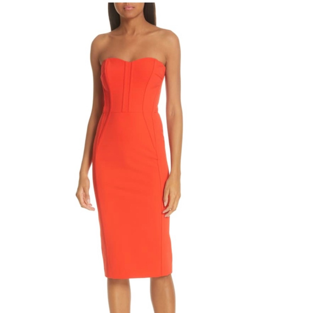 Veronica Beard Maui Strapless Bustier Dress